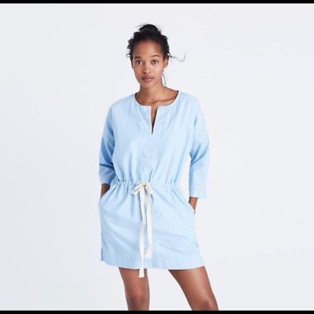 Madewell pinstripe tunic dress medium